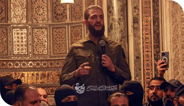 الجولاني من على قبة مقام السيدة زينب ع و داخله يرسل رسائل إلى السوداني وحكومة العراق!