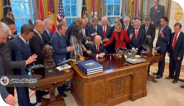 “تحالف الإيمان والقوة: قراءة في دلالات صلاة القساوسة مع ترامب بالتزامن مع حربه ضد ايران “