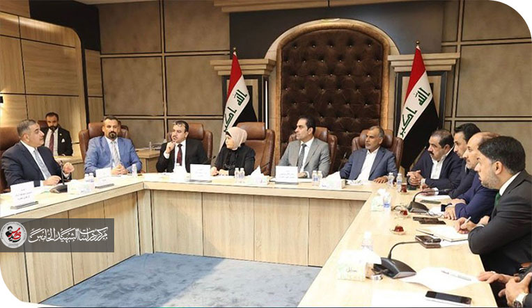 العلاق والساري أمام اللجنة المالية النيابية لمناقشة السيولة وموازنة العراق