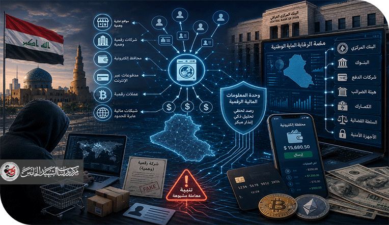 غسل الأموال الإلكتروني في العراق عبر المحافظ الرقمية والمنصات الإلكترونية