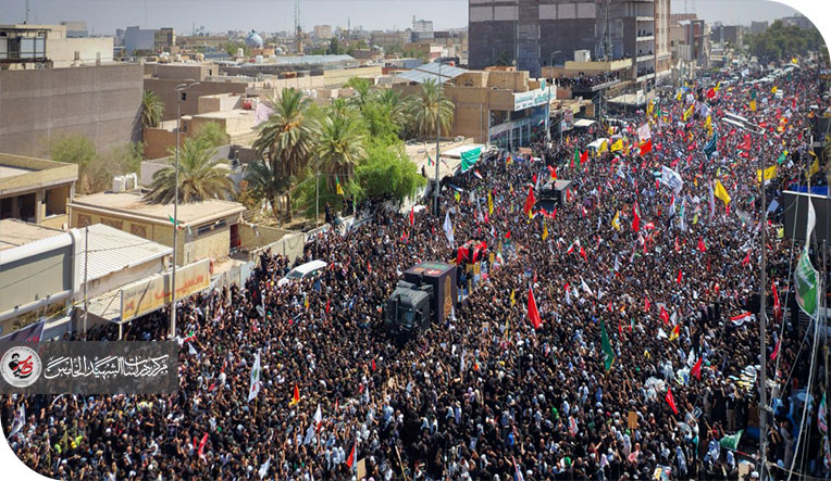 النجف وكربلاء في مراسم التشييع الكبرى