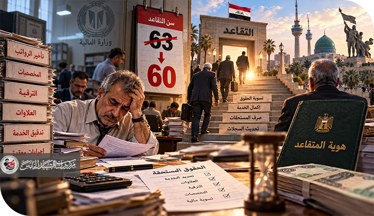خَمْسُ سَنَوَاتٍ فِي مَهَبِّ الرِّيحِ، بِلَا ذَنْبٍ! أَنِينُ الْمُوَظَّفِ الْمُحَالِ عَلَى التَّقَاعُدِ